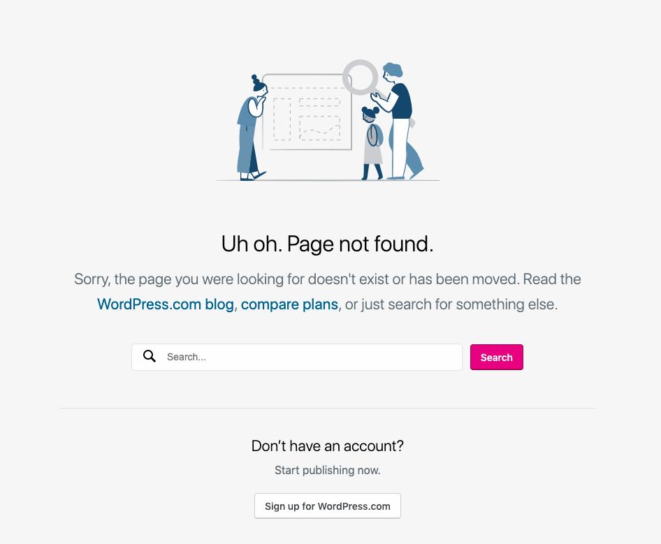 WordPress 404 Page