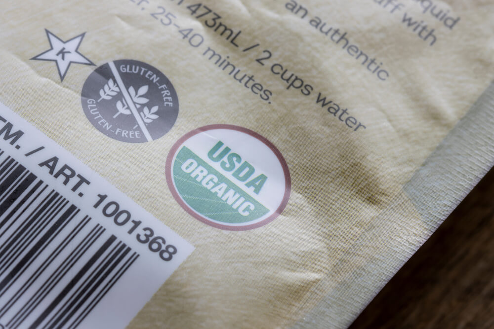 notice on packaged food