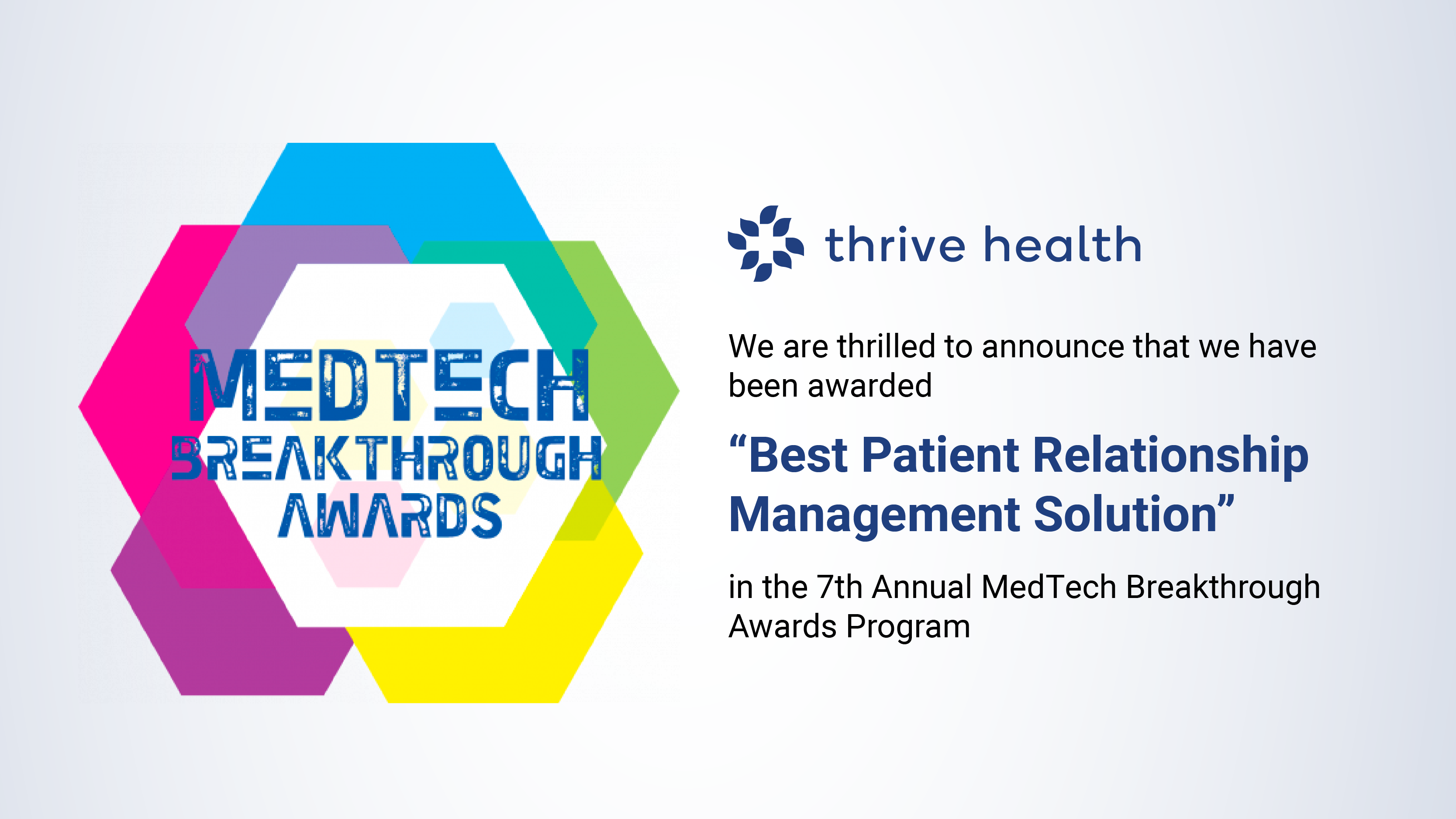 Thrive Health Named “Best Patient Relationship Management Solution” in