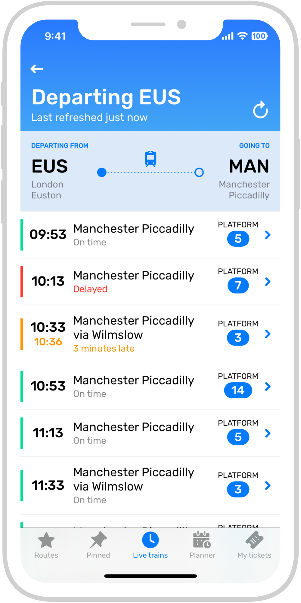 Railboard National Rail train times for iPhone & iPad