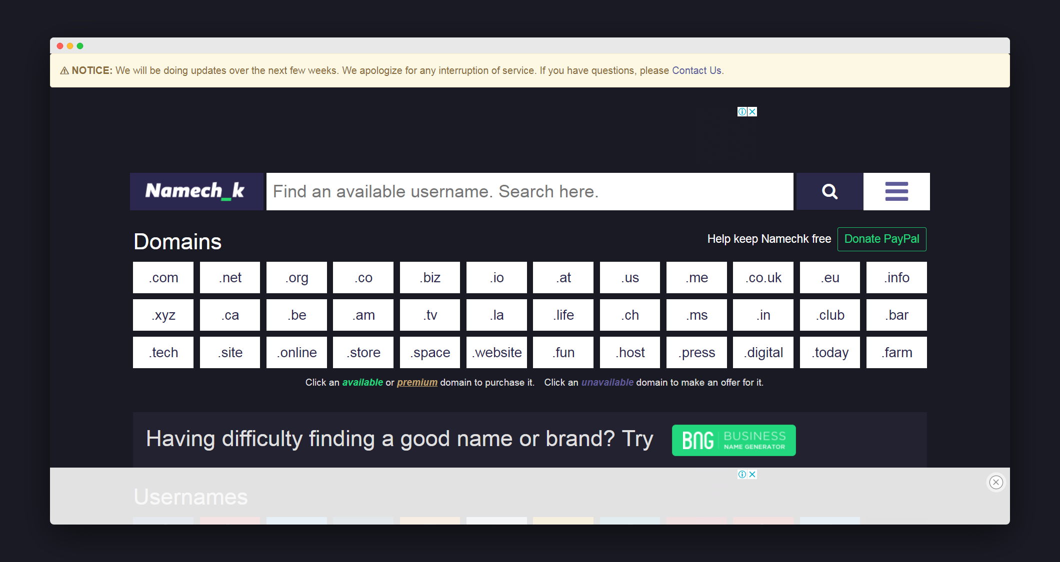 Namechk Api Key Namechk Review 2023 - NoCode.Tech