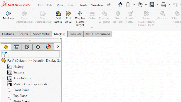 Add more tabs to the SolidWorks Command Manager to make common tools easily accessible