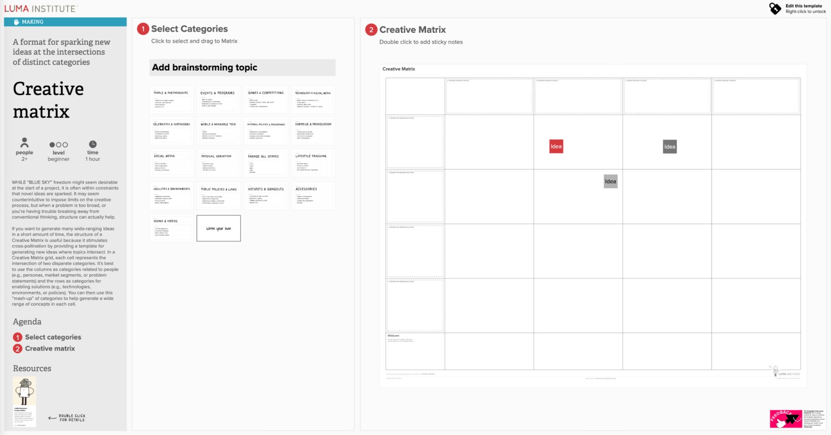 Creative Matrix Template MURAL