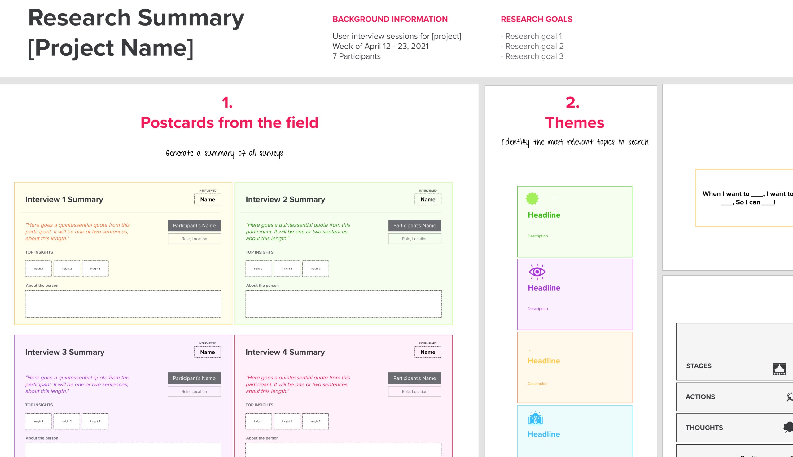 Research Summary Template Mural Research Summary Template Mural