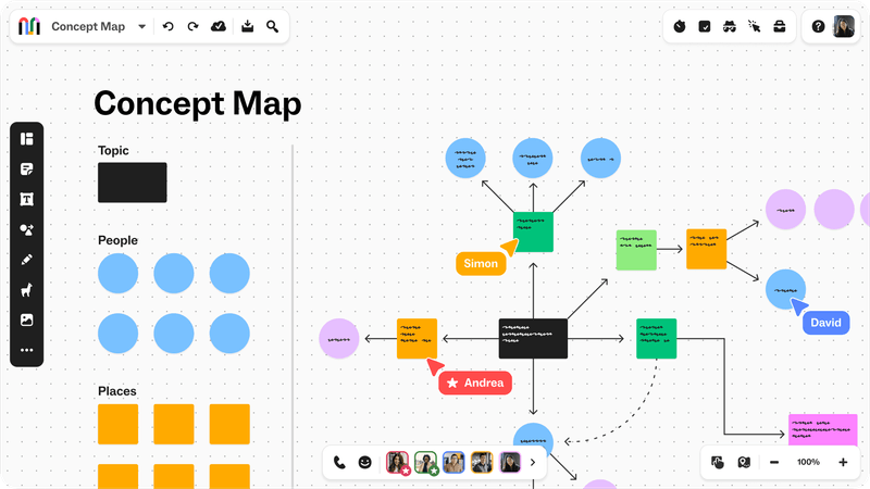 Online concept map maker for team collaboration