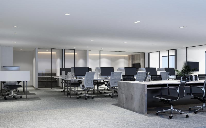 Modern open-plan office space