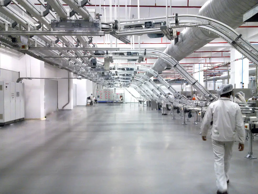 The inside of a manufacturing facility