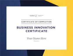 Business Innovation Certificate