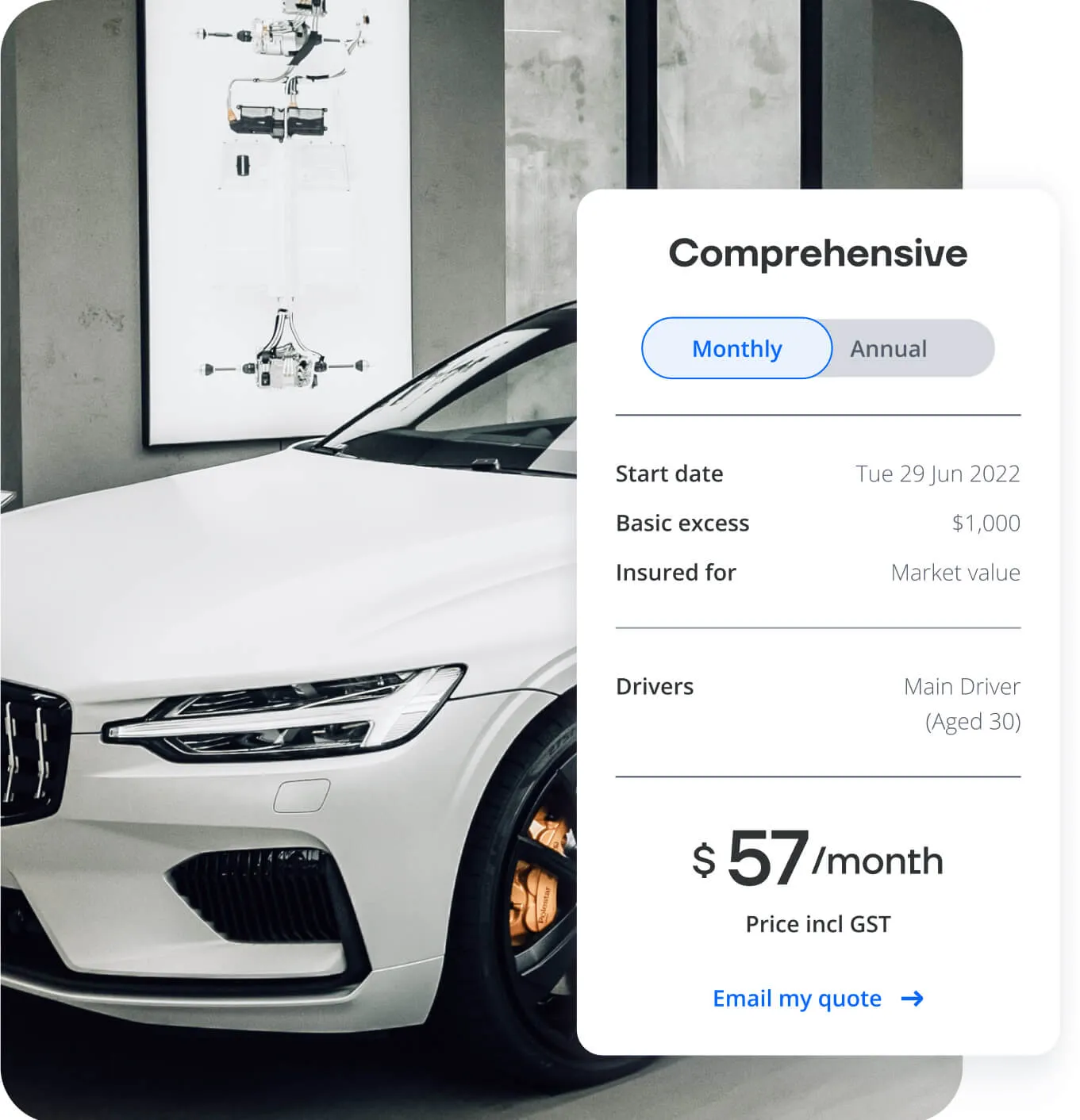 A white polestar volvo car