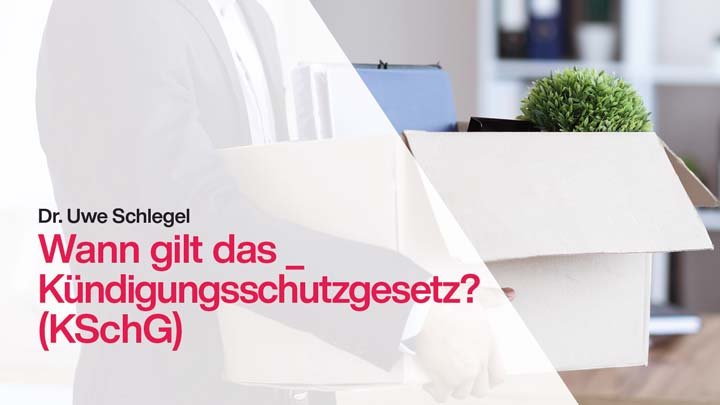 Wann gilt das Kündigungsschutzgesetz? (KSchG) von Dr. Uwe P. Schlegel