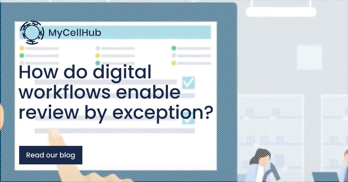 How do digital workflows enable review by exception?