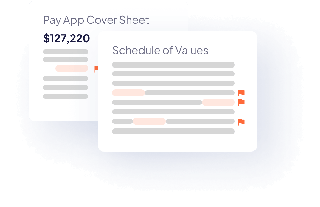 Payment application cover sheet and schedule of values continuation sheet