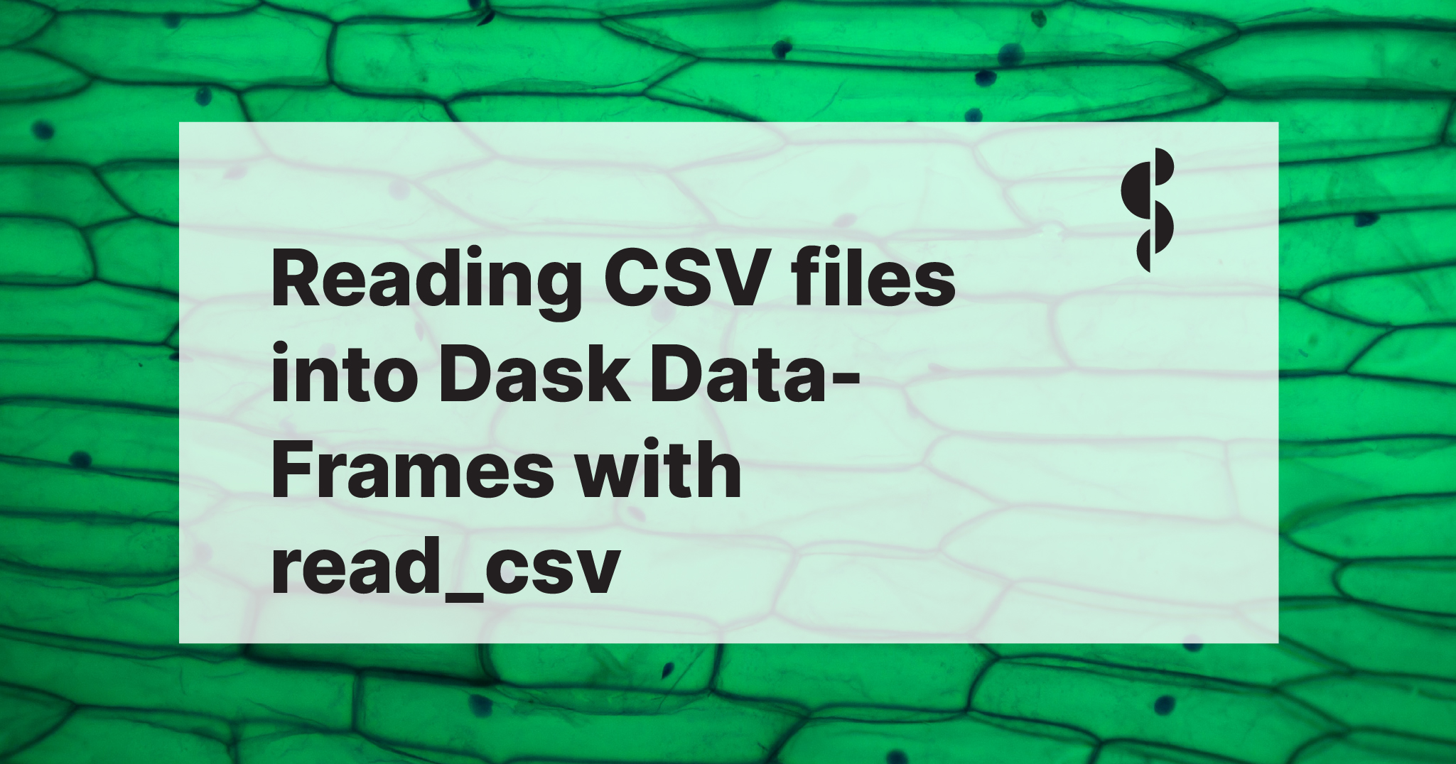 Reading CSV files into Dask DataFrames with read_csv