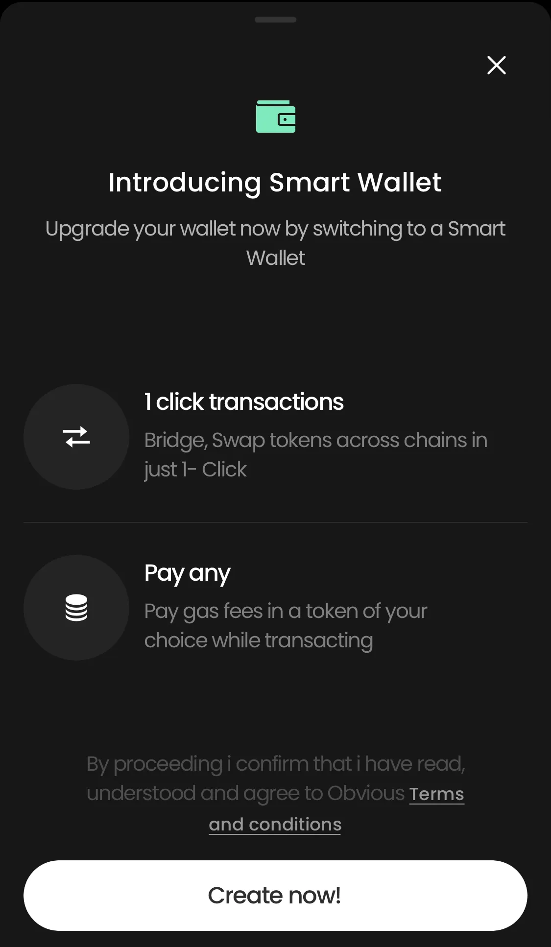 Understand the process of downloading and using Obvious Smart contract wallet