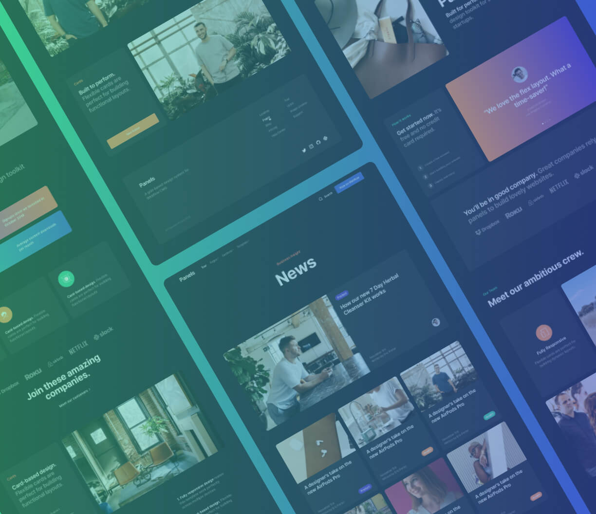 Panels - Webflow HTML Website Template