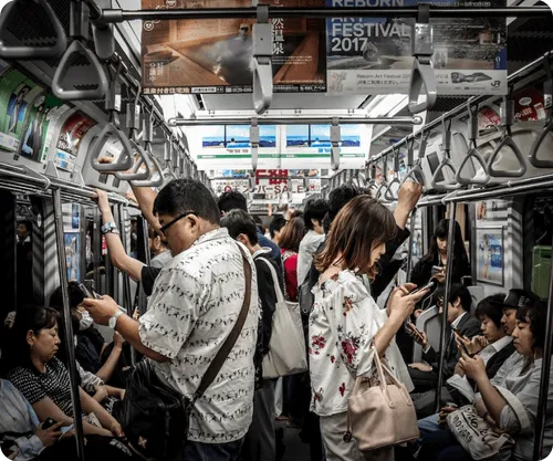 NewNode users on a subway
