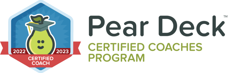 Pear Deck Certified Coached Program Certified Coach 2022-20023 Badge