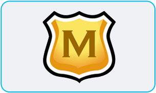 A gold Moderator badge symbolizing safety