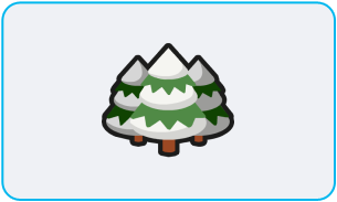 Evergreen forest icon in a white background