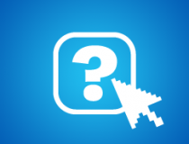 A question mark symbol in a blue gradient background