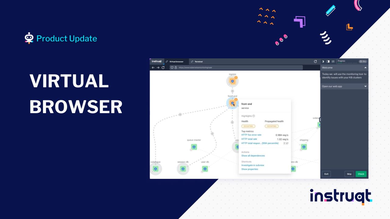 Instruqt launches the virtual browser host