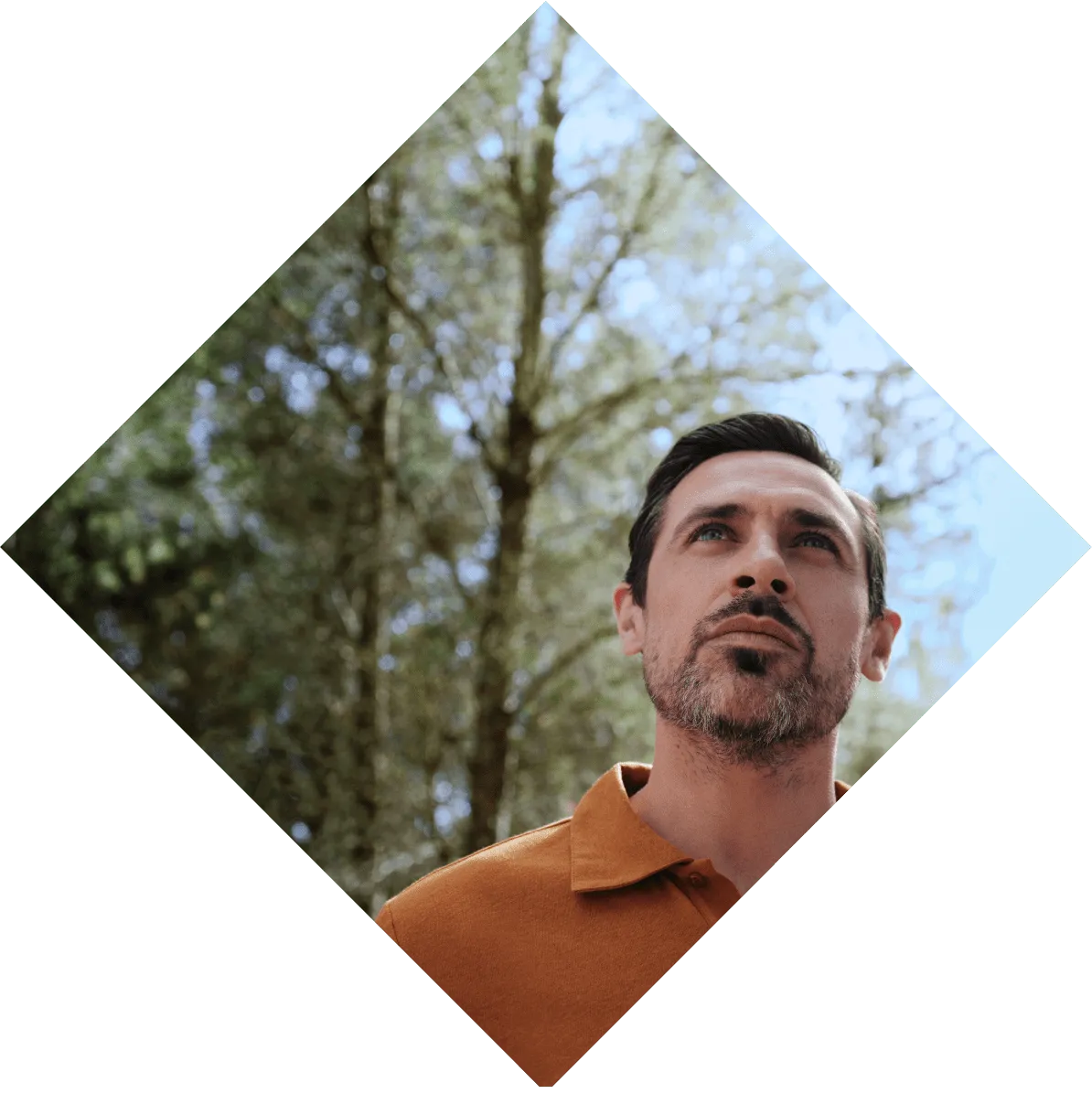 Man in a forest