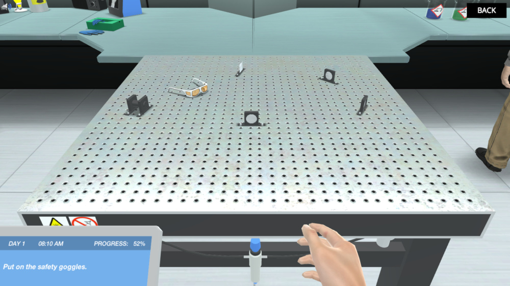 light and polarization optical table