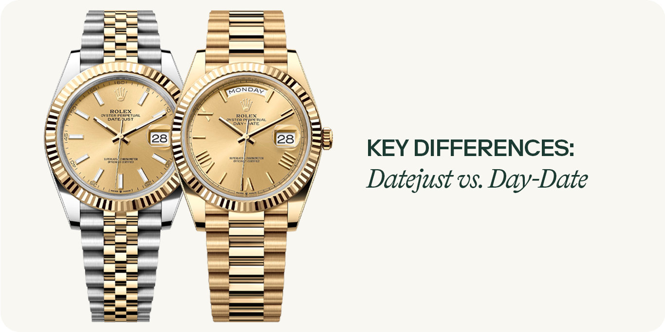 ROLEX DATEJUST AND DAY DATE DIFFERENCE visual data 2