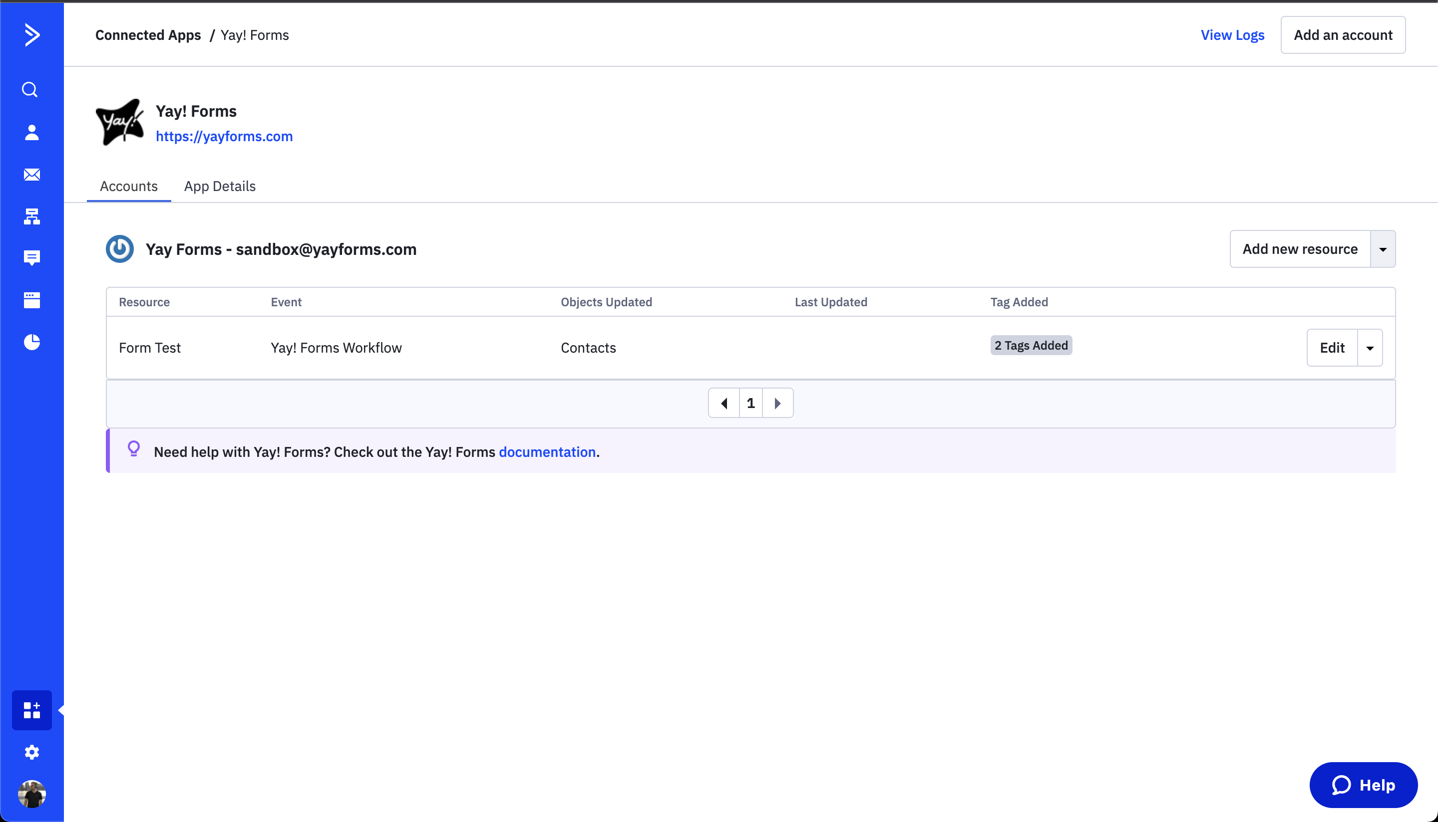 Integrate Yay! Forms with Active Campaign