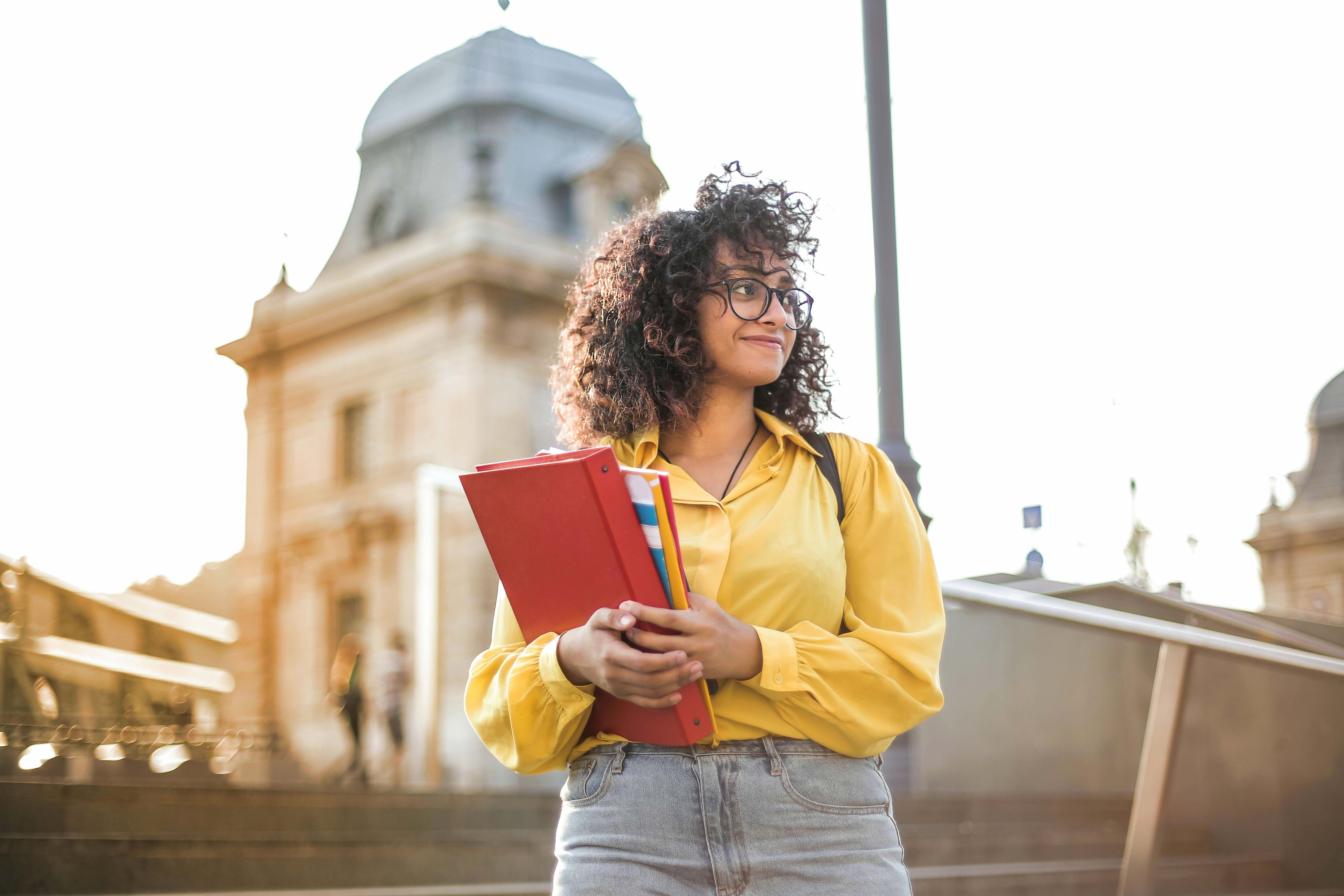 Woman going from college to the workforce