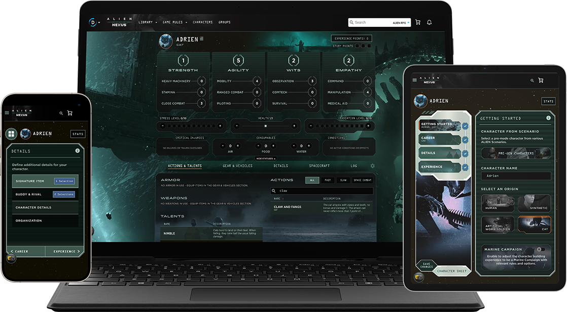 ALIEN RPG Nexus - Digital TTRPG Toolset