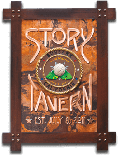 Story Tavern logo with seal