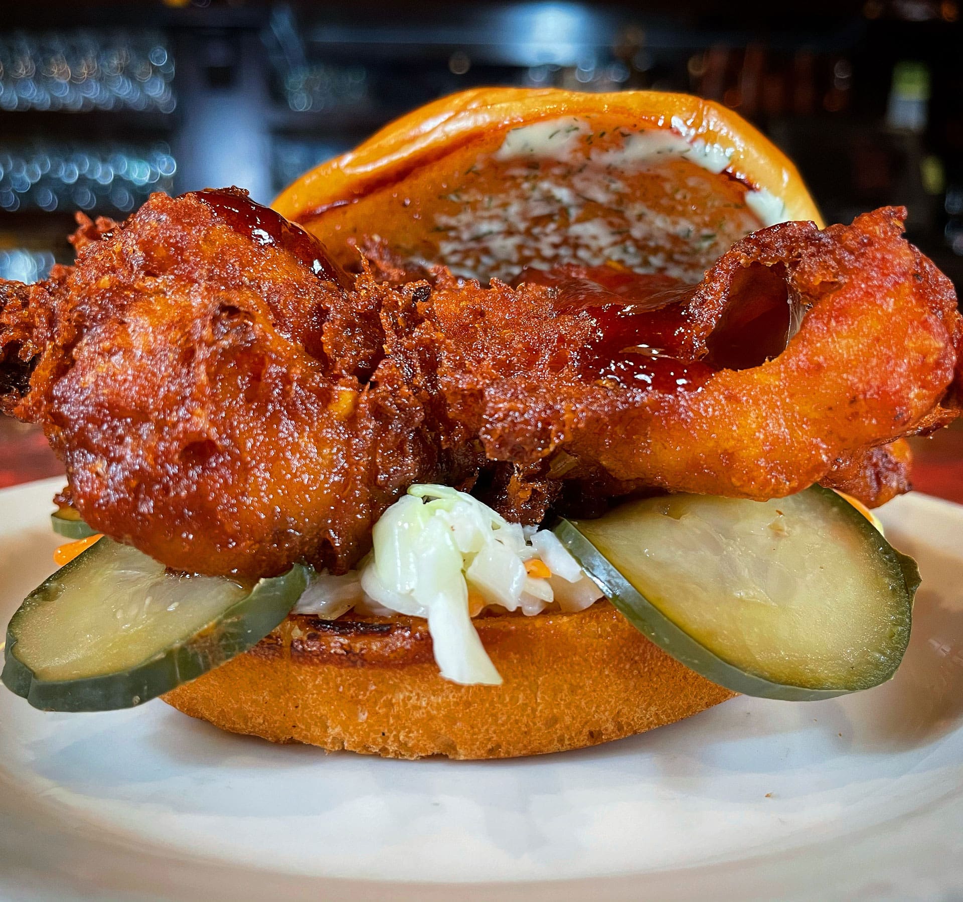 Picture of a fried chicken sandwich
