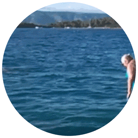 Guy jumping into water