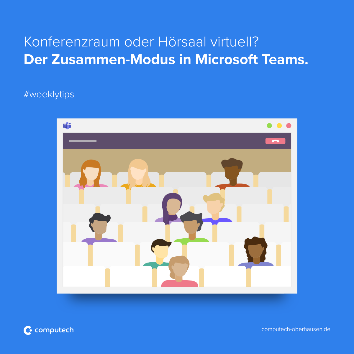 Zusammen-Modus MS Teams Konferenz