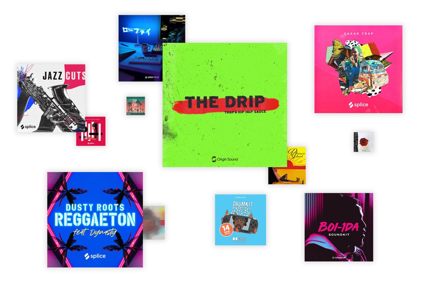 Collection of sample cover art