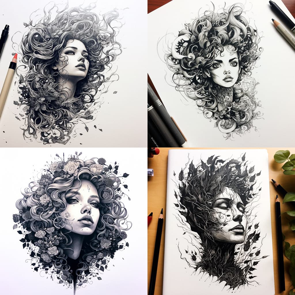 Brush Pen Drawing AI Art Style Exploring The Hand drawn Beauty 