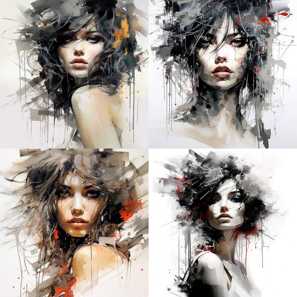 Russ Mills AI Art Style - Expressive Abstraction - Russ Mills Stable ...