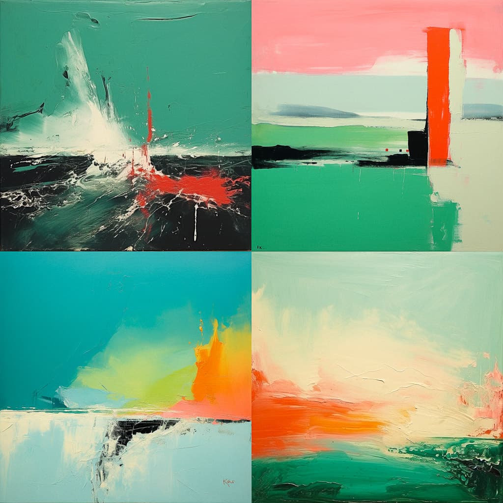 Raoul De Keyser AI Art Style - Expressive Abstractions - Raoul De