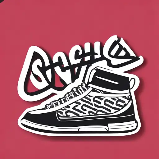 Shoe store logo graphic Stable Diffusion prompt - Midjourney