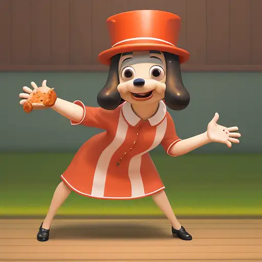 Dancing sausage with hat Stable Diffusion prompt Midjourney