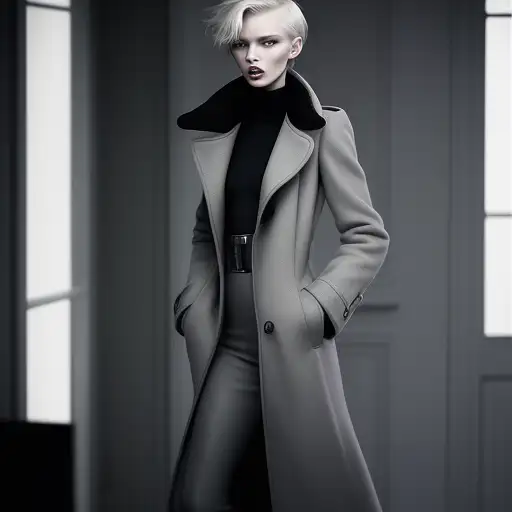 Grey Coat Russian Model Stable Diffusion prompt Midjourney