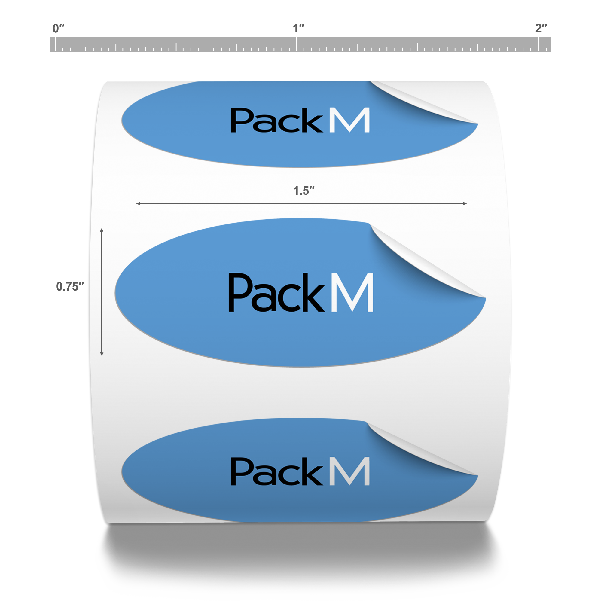 Custom Oval Roll Labels Oval Labels with Logo PackM