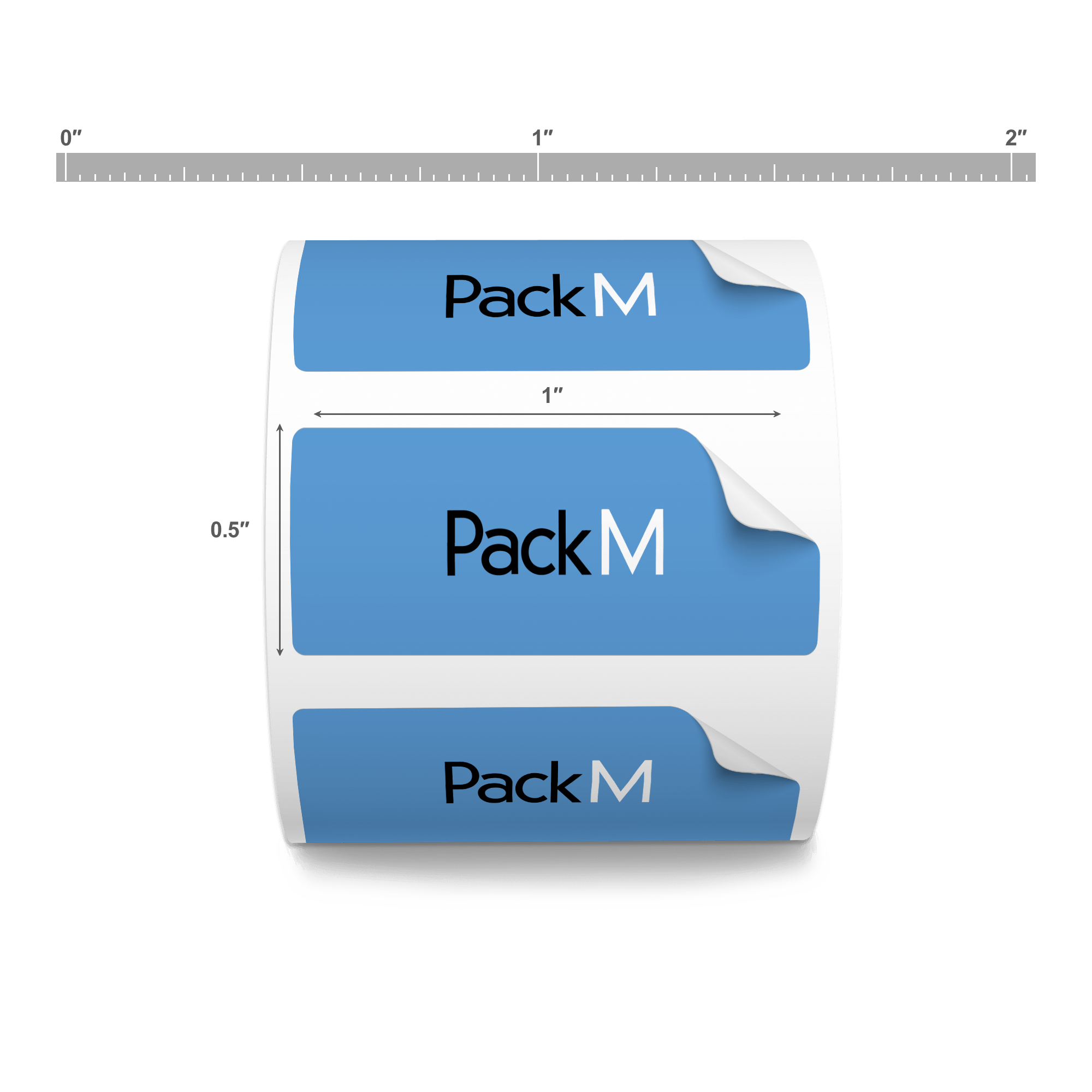 Custom Rectangle Roll Labels Rectangle Labels with Logo PackM