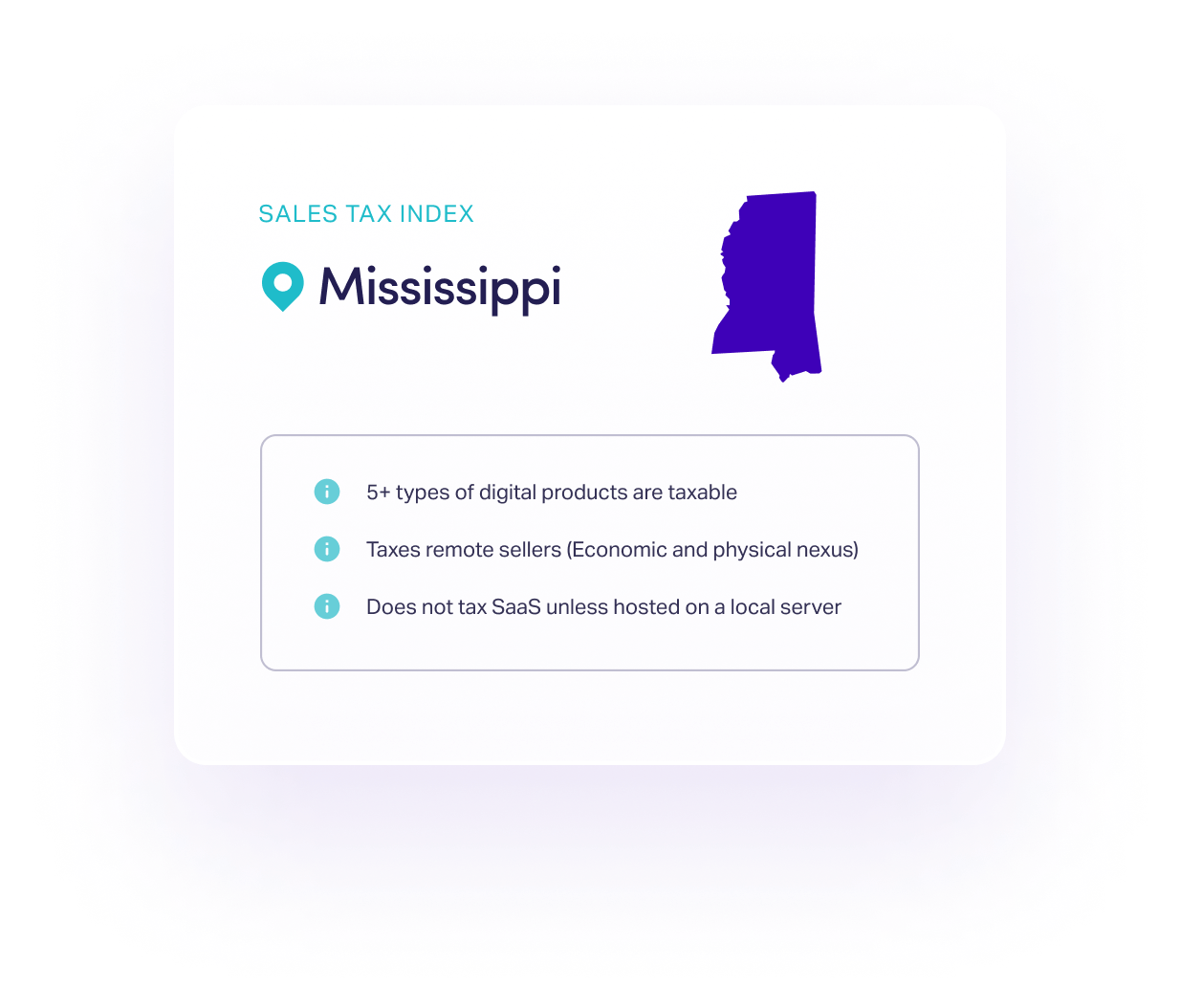 Is SaaS taxable in Mississippi? The SaaS sales tax index