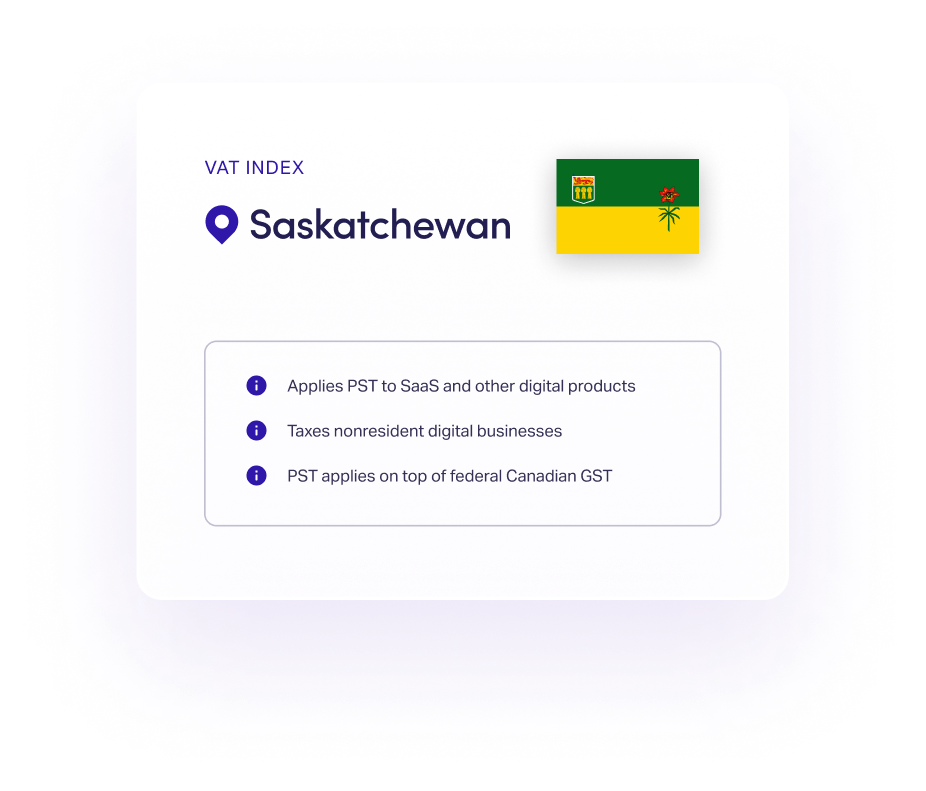 Saskatchewan PST guide for digital businesses The VAT index for digital services Anrok
