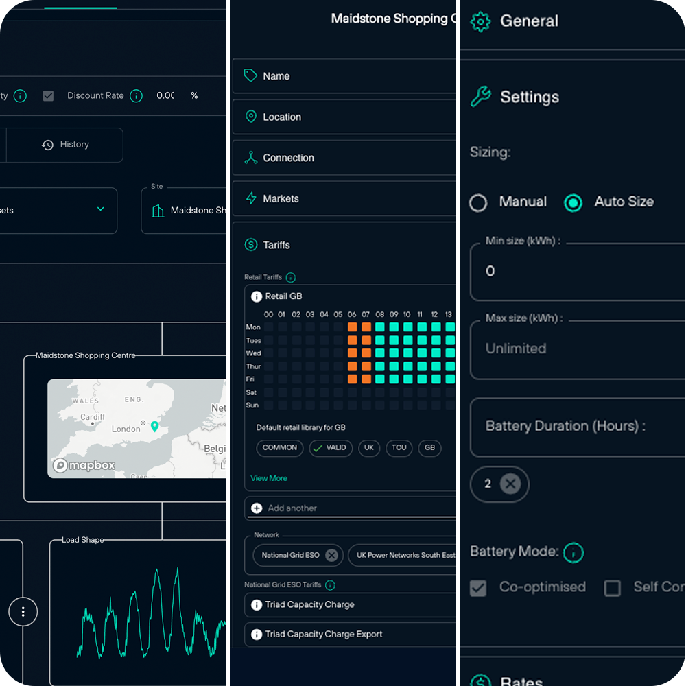 Interactive web-based energy project modeling for PV, battery storage, EV charging, and more