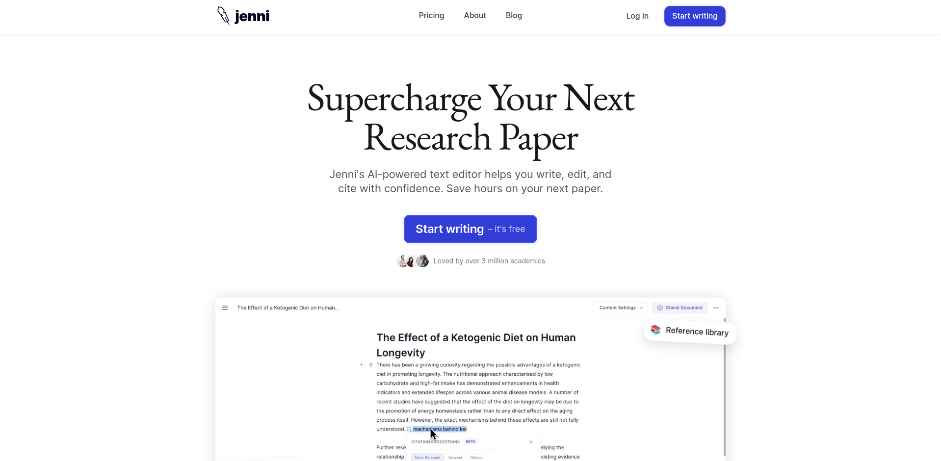 Jenni.ai: Elevating Academic Writing with AI