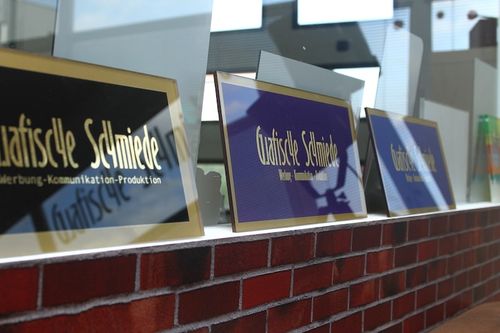 Acrylglas 5mm, hinter Glas digital bedruckt und mit Blattgold veredelt