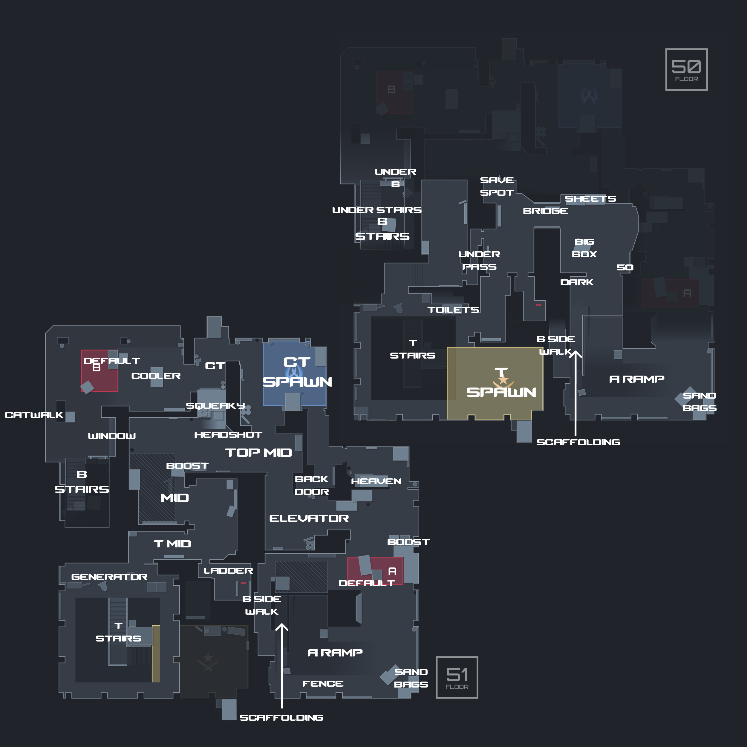 CSGO Vertigo callouts